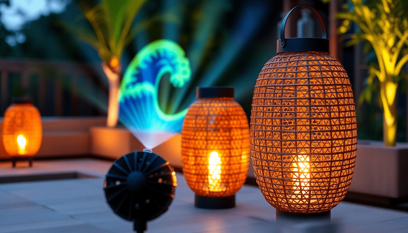 Create a Stunning Atmosphere: The Best Ocean Wave Projectors and Solar Rattan Lanterns for Your 2025 Outdoor Space