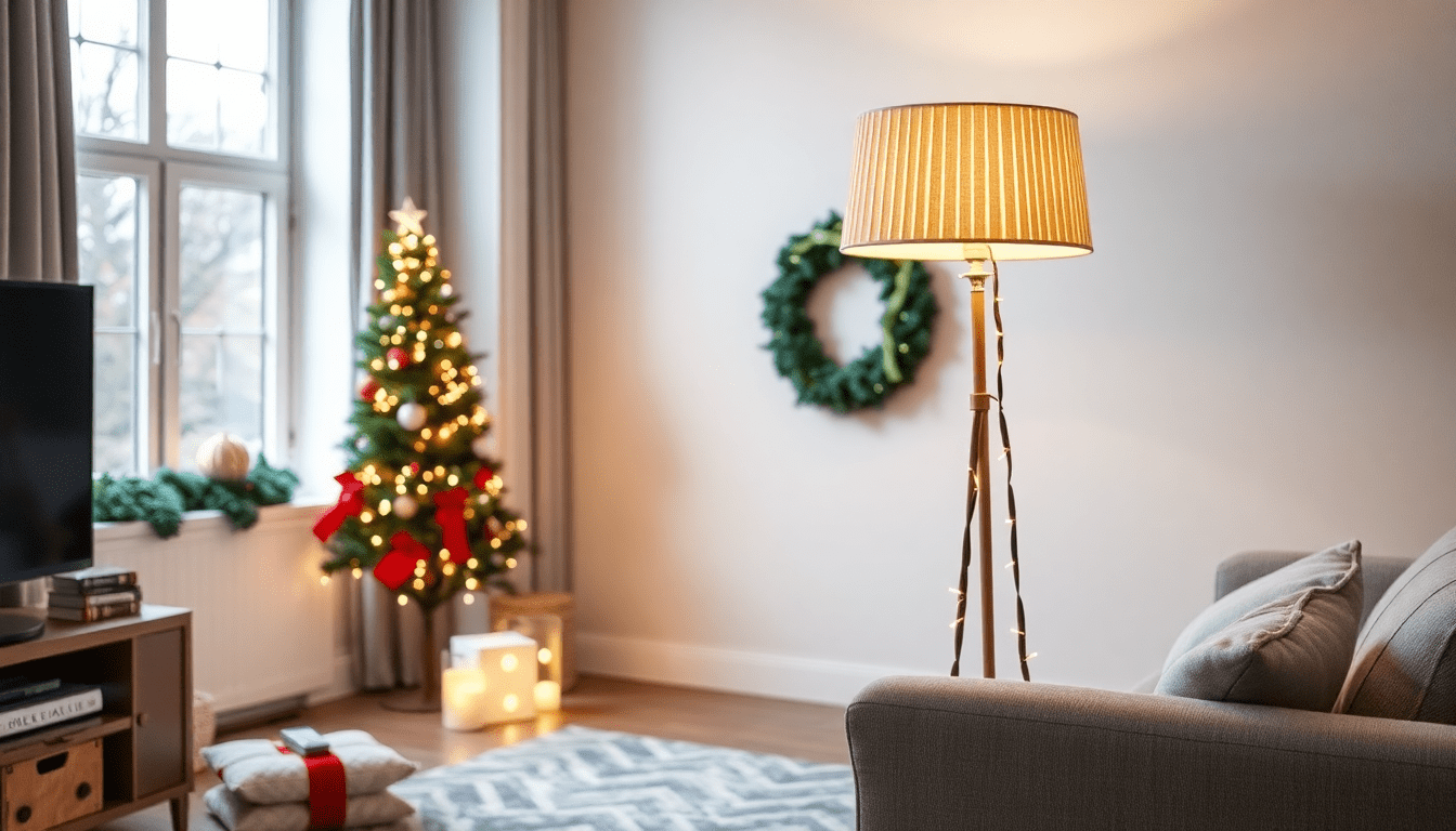 Elevate Your Holiday Decor: Unique Uses of Pleated Shade Floor Lamps and Christmas Lights in Modern Spaces - XENTAR