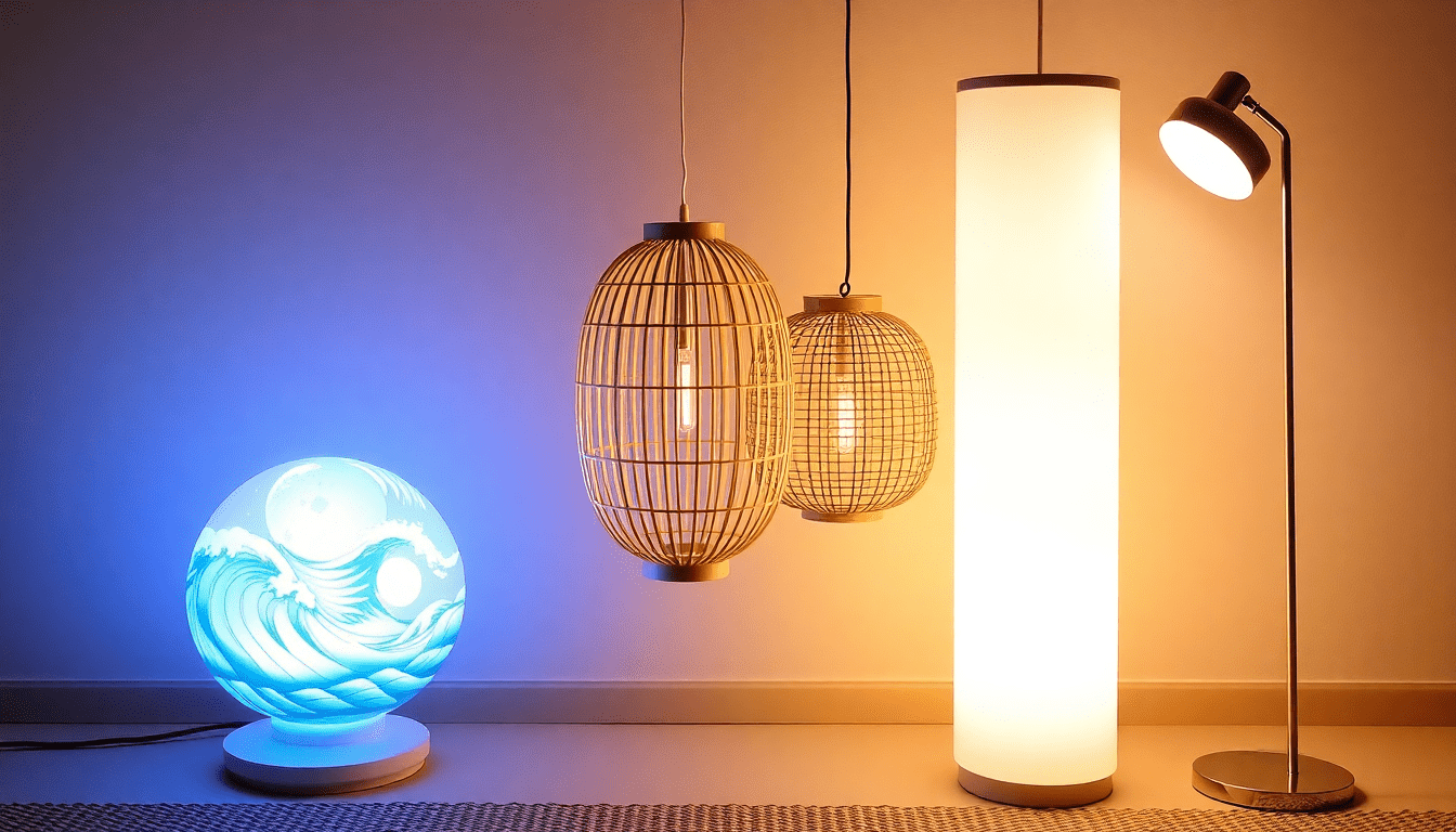 Explore the Latest Trends in Ambient Lighting: Ocean Wave Projectors, Rattan Lanterns, and Modern Floor Lamps for 2025