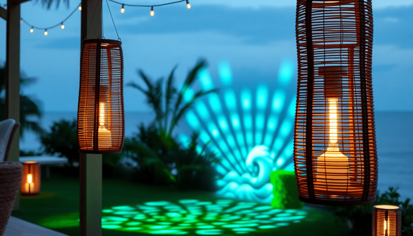 Illuminate Your 2025 Outdoor Retreat: The Best Solar Rattan Lanterns and Ocean Wave Projectors for a Stylish Ambiance