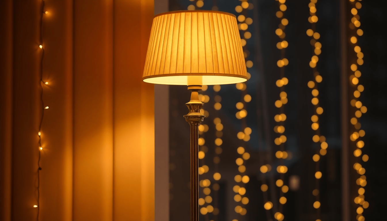 Illuminate Your Home for the Holidays: The Perfect Pairing of Pleated Shade Floor Lamps and Twinkling Christmas Lights - XENTAR