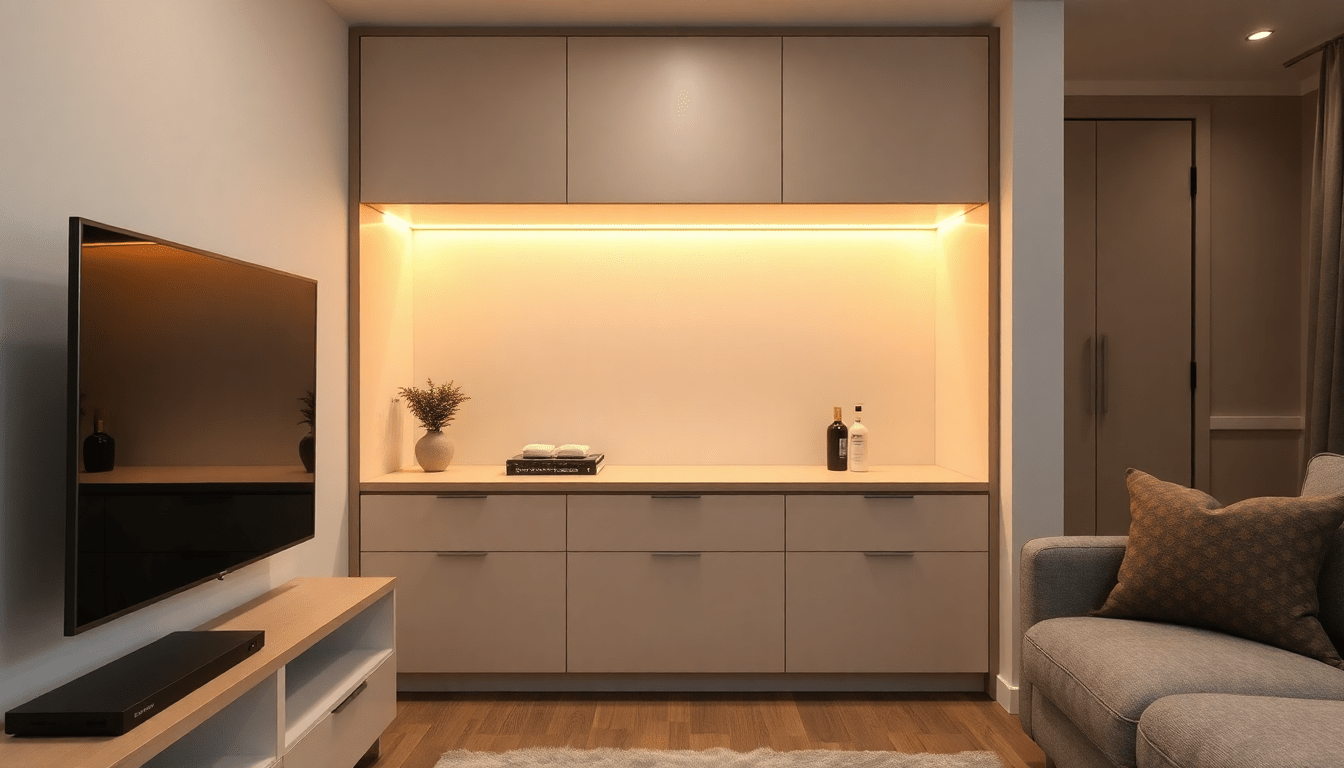 Invisible Light Architecture: Smart Ambient Lighting to Anchor Foldaway Furniture in Small Homes