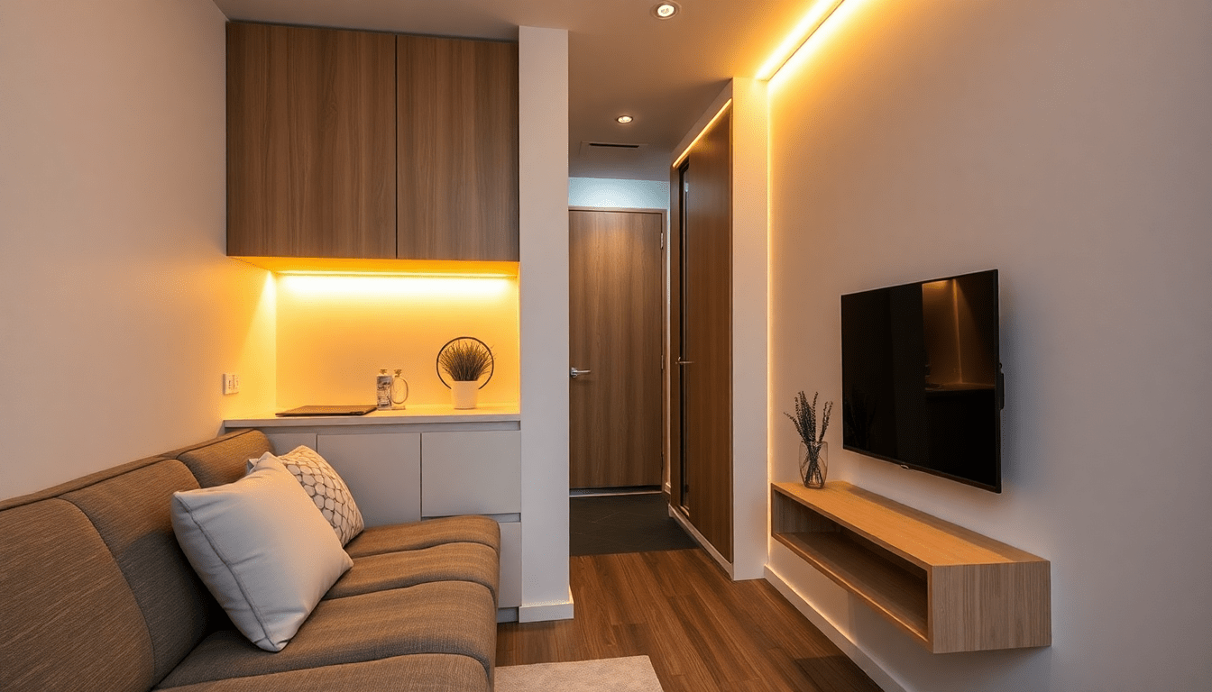Sensor-Driven Cove & Accent Lightscapes: Seamlessly Integrate Convertible Furniture in Micro-Apartments