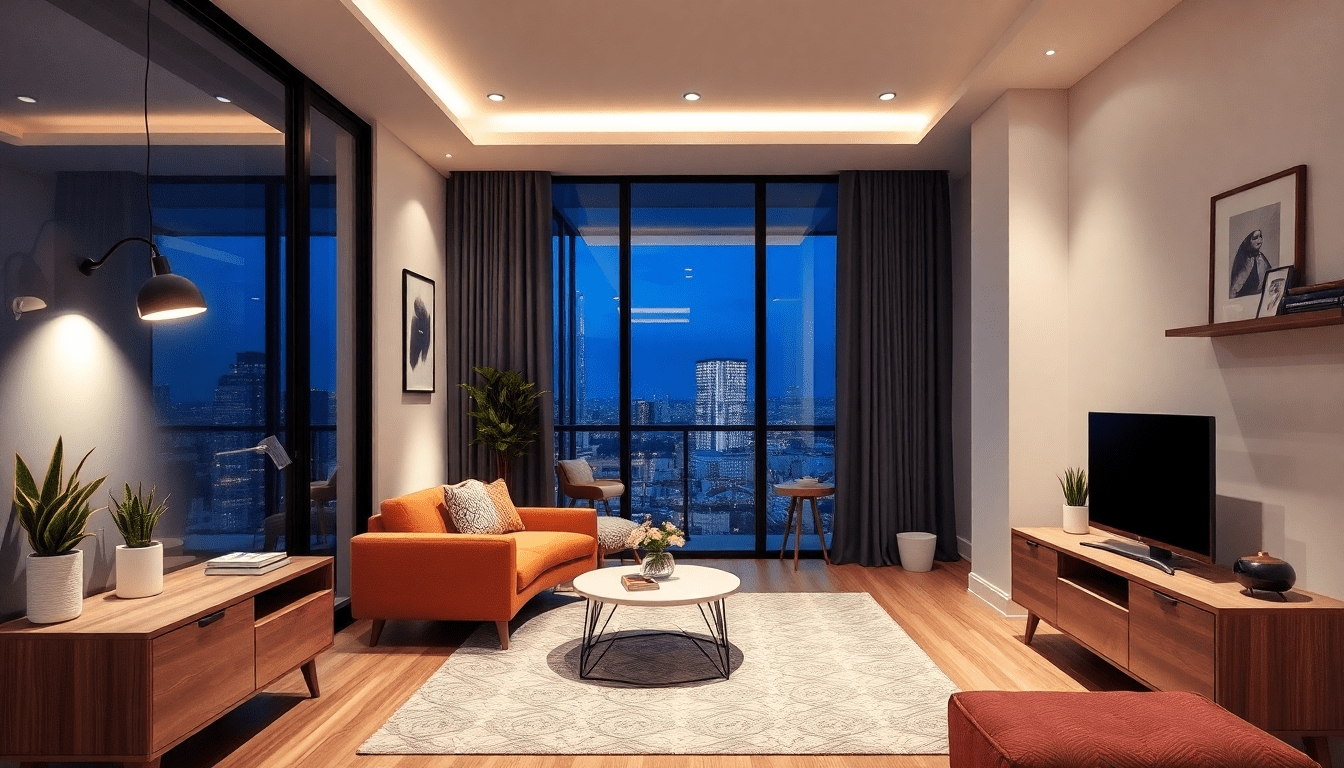 Picture Idea: Transform Small Apartments In 2025 With Smart Lighting Space Saving