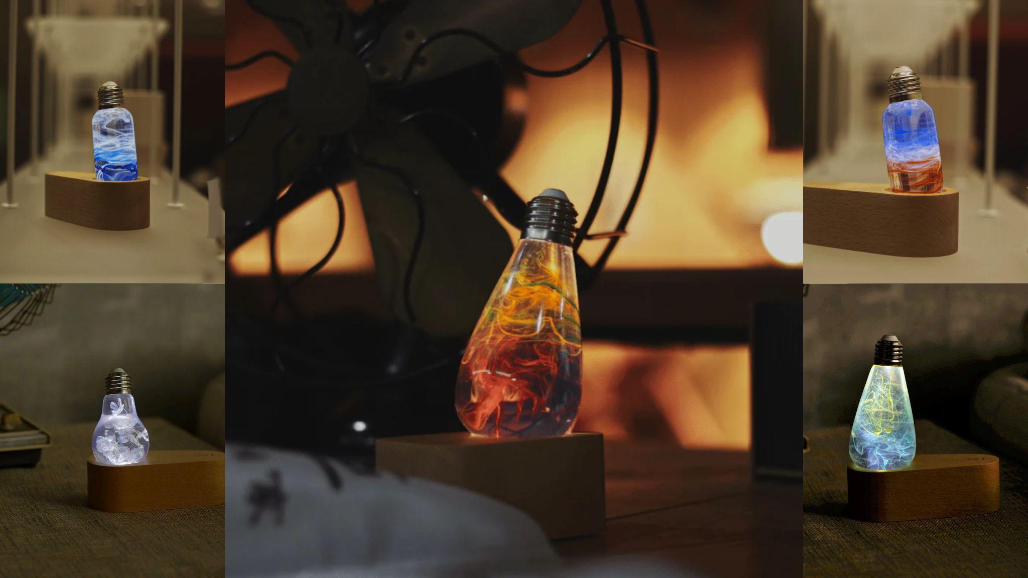 LED Wood Light Base with touch-dimming, rechargeable battery, and premium wood for stylish, soft illumination up to 20 hours.