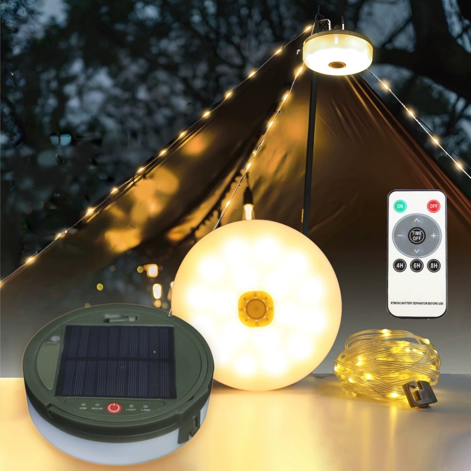 32ft Waterproof Retractable LED Light & Power Bank - XENTAR