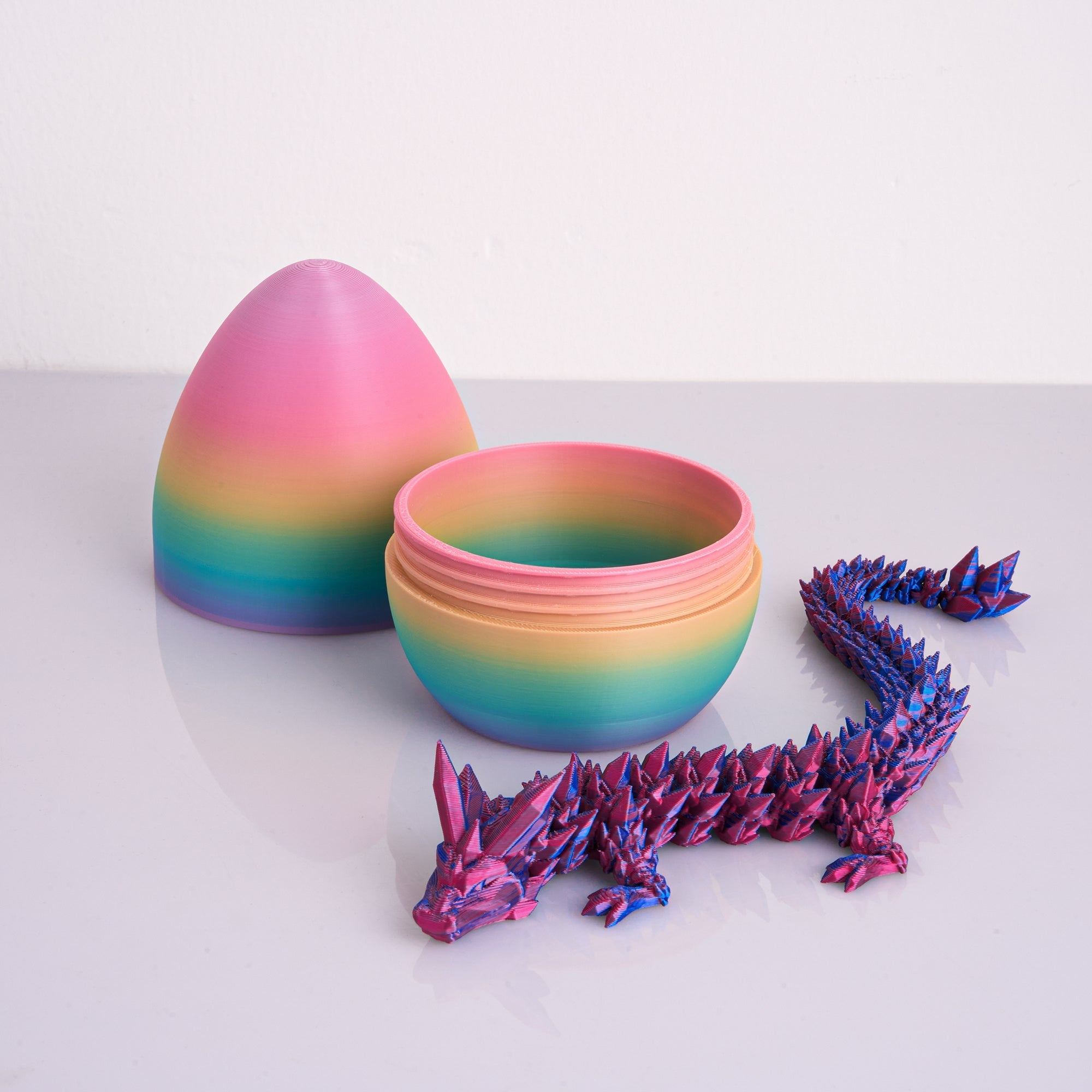3D Dragon Eggs with Poseable Dragons – Set of 2 - XENTAR