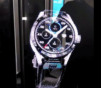 Watch displayed through 3D holographic projection