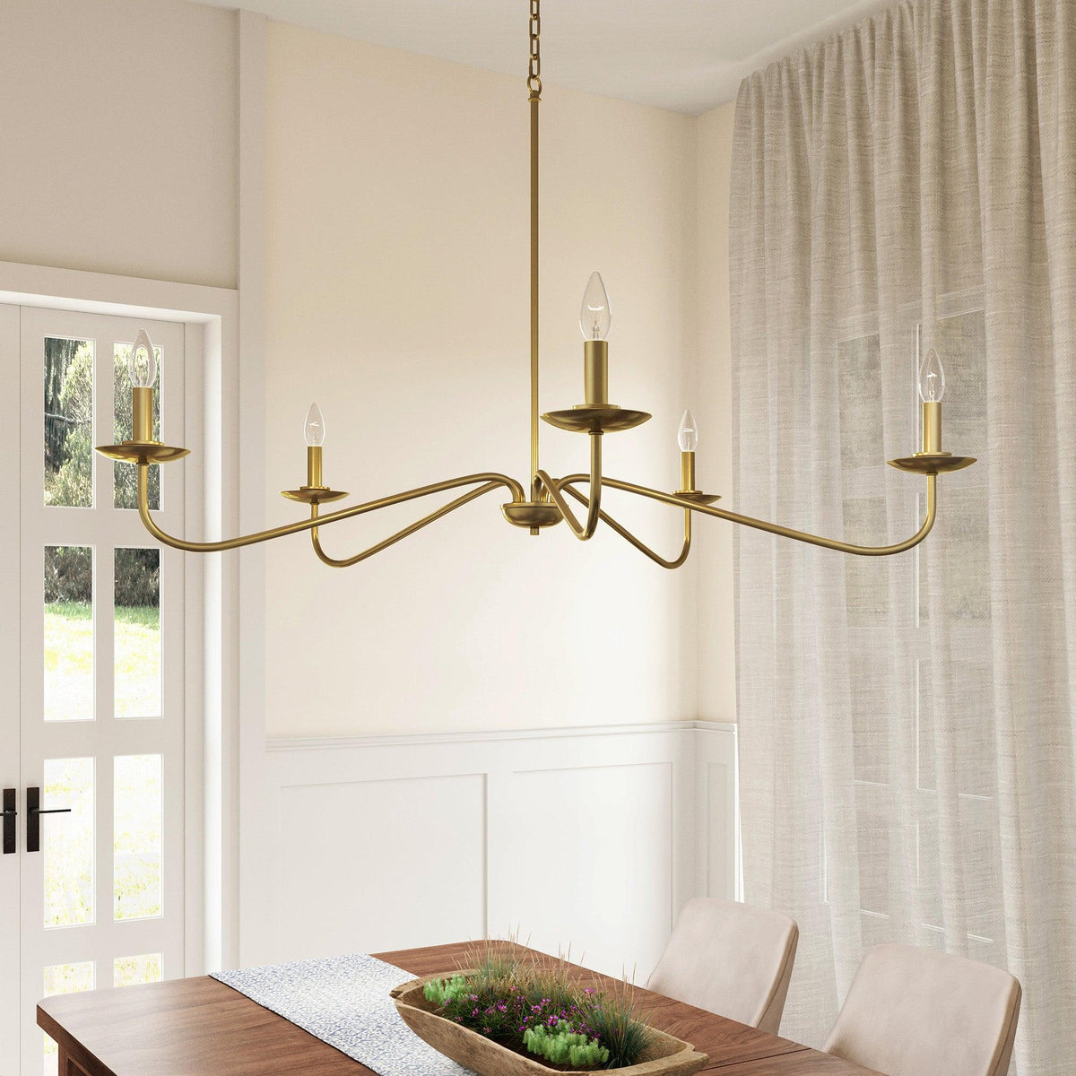 Ellie 5-Light Elegant Industrial Dimmable Chandelier
