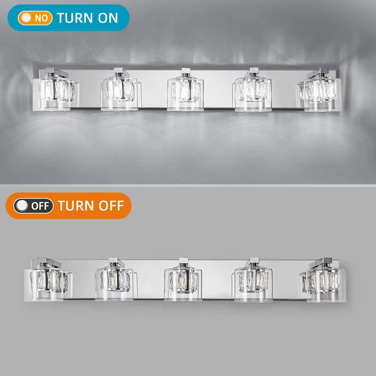 Kolt Modern 5-Light Bathroom Vanity Light