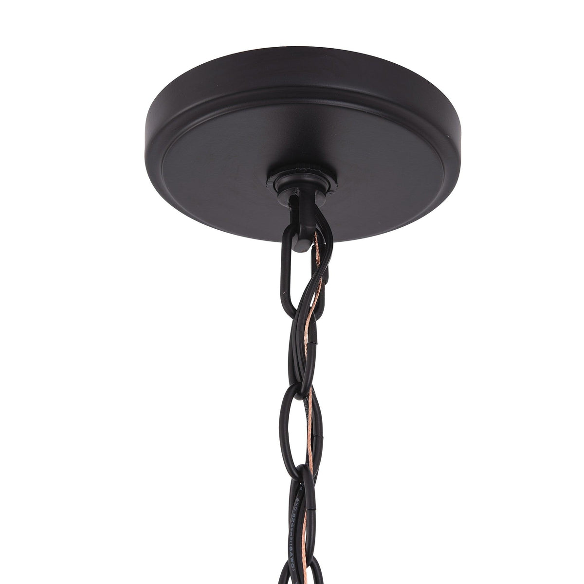Radiant 6-Light Industrial Traditional Dimmable Chandelier black metal ceiling canopy and chain for adjustable hanging height