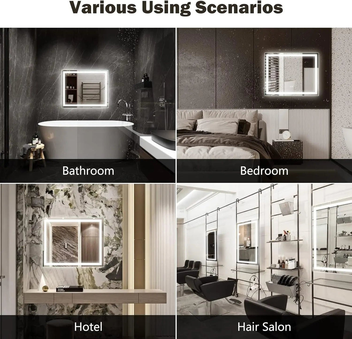 Standard Center Glow LED Bathroom Mirror