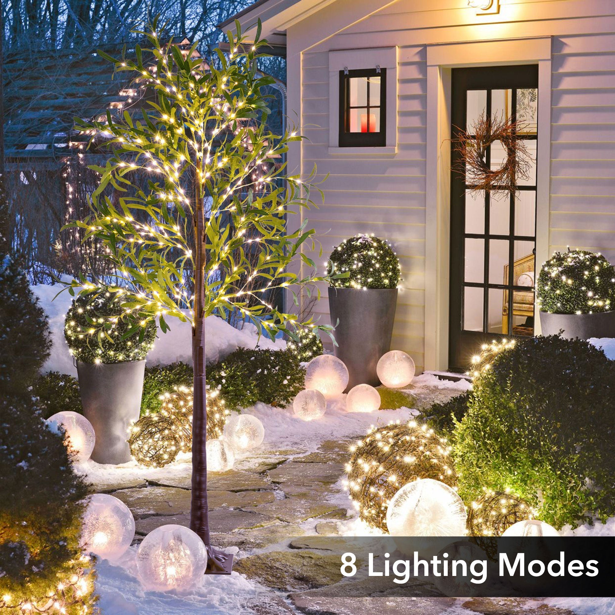 Artificial Olive Tree with LED Fairy Lights - XENTAR