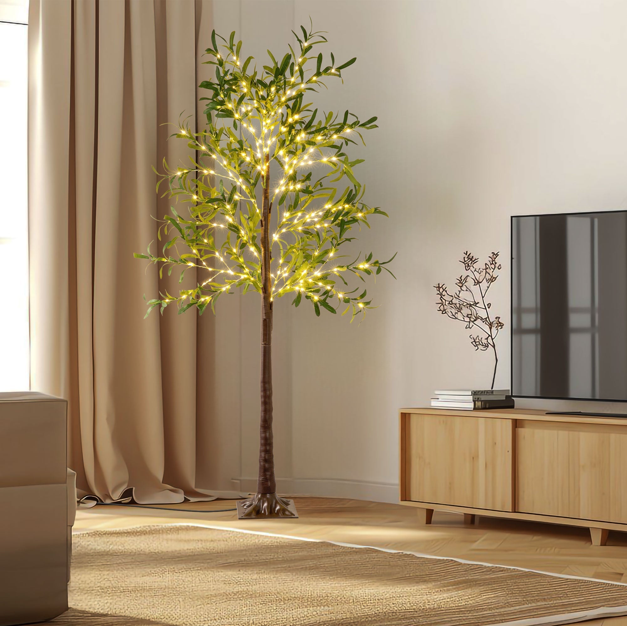Artificial Olive Tree with LED Fairy Lights - XENTAR