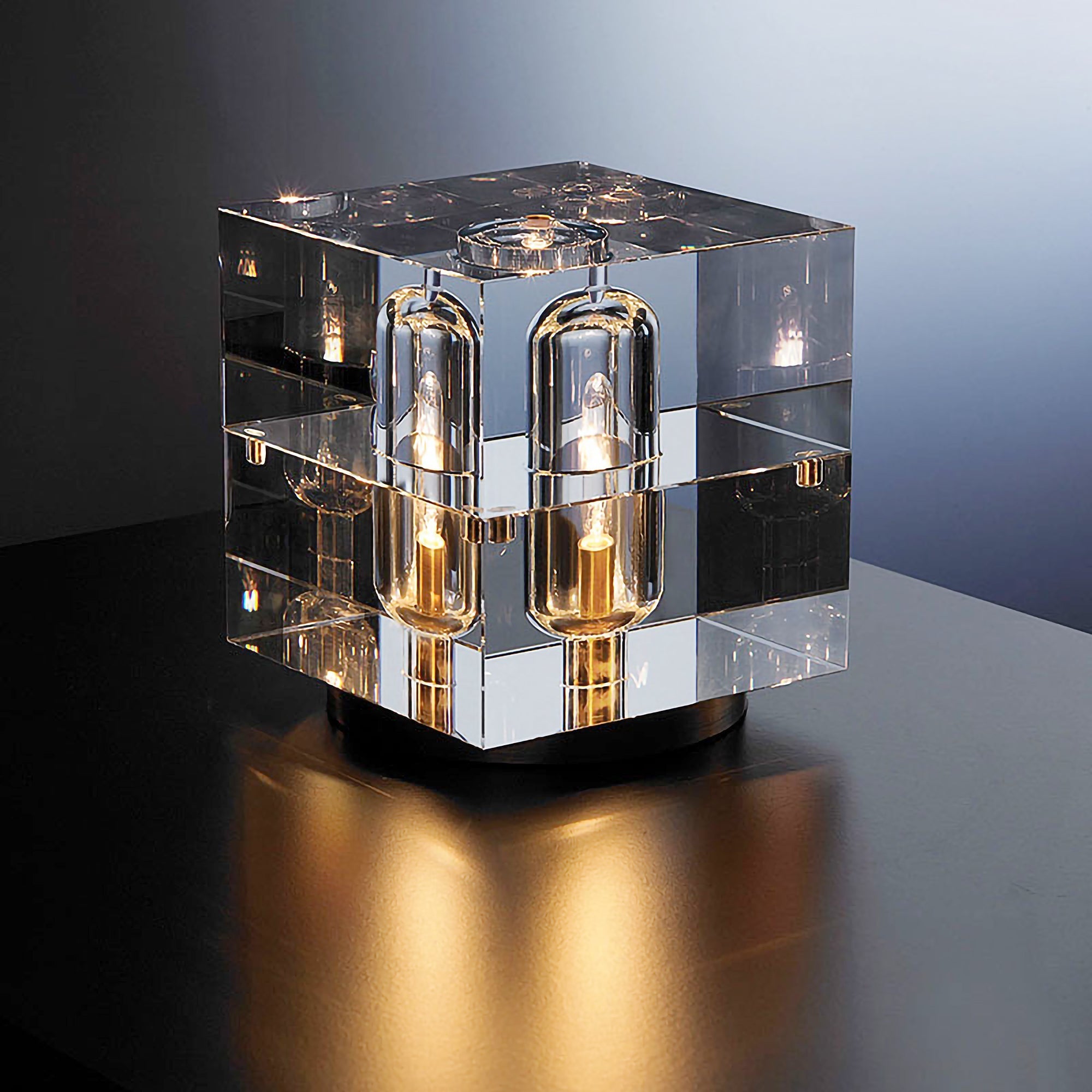 Crystal Bedside Table Lamp with elegant crystal shade and warm LED light for timeless bedside style and ambiance.