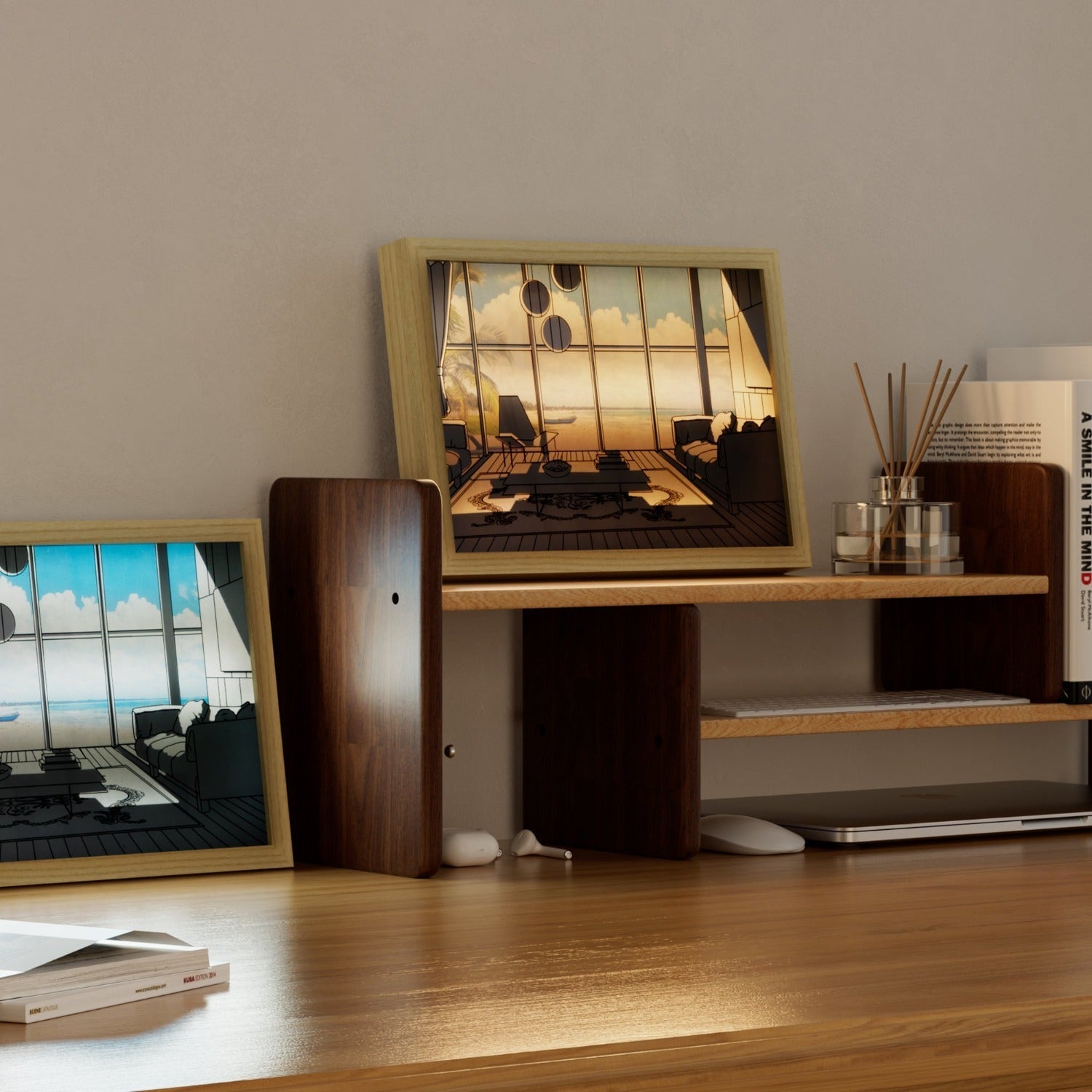Decorative LED Paintings, Wall Lights, Table Decor showcasing glowing acrylic art with dynamic light effects for stylish home ambiance.