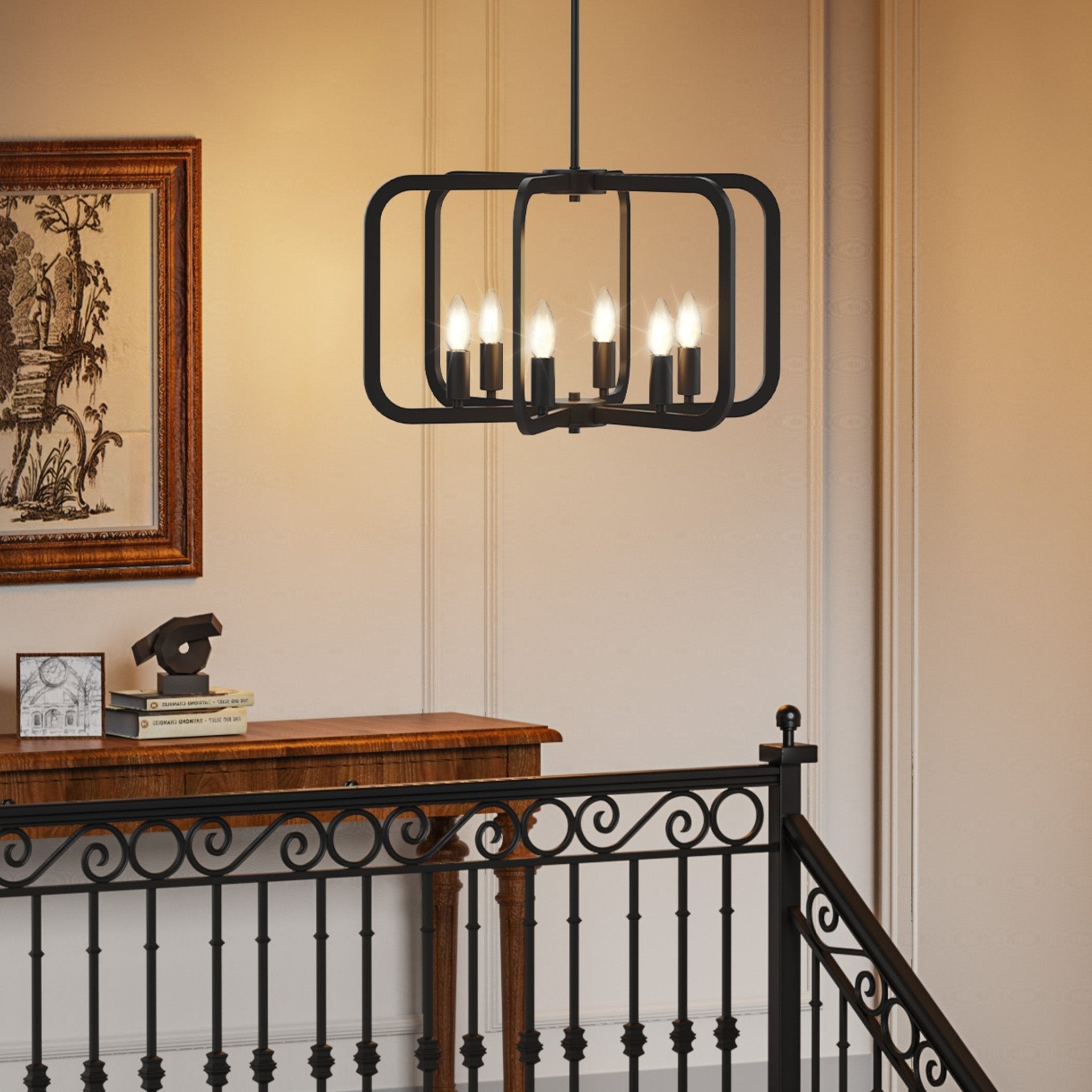 Electronic Candle Chandelier Light Fixture - XENTAR