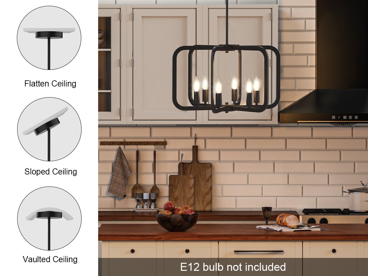 Electronic Candle Chandelier Light Fixture - XENTAR