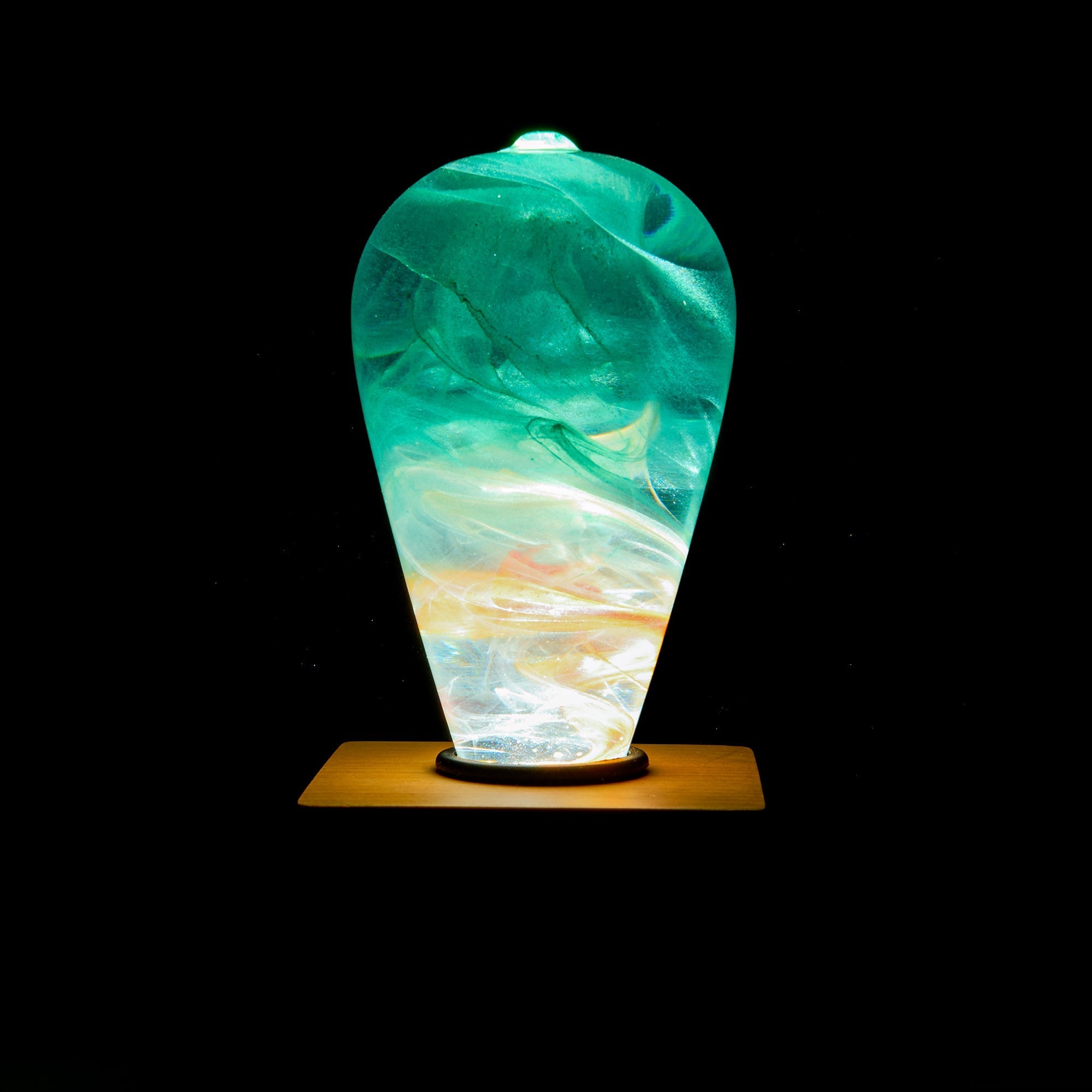 EP Light - Aquaria radiant eco-resin lamp with ocean-inspired unique LED glow for calming, vibrant home ambiance