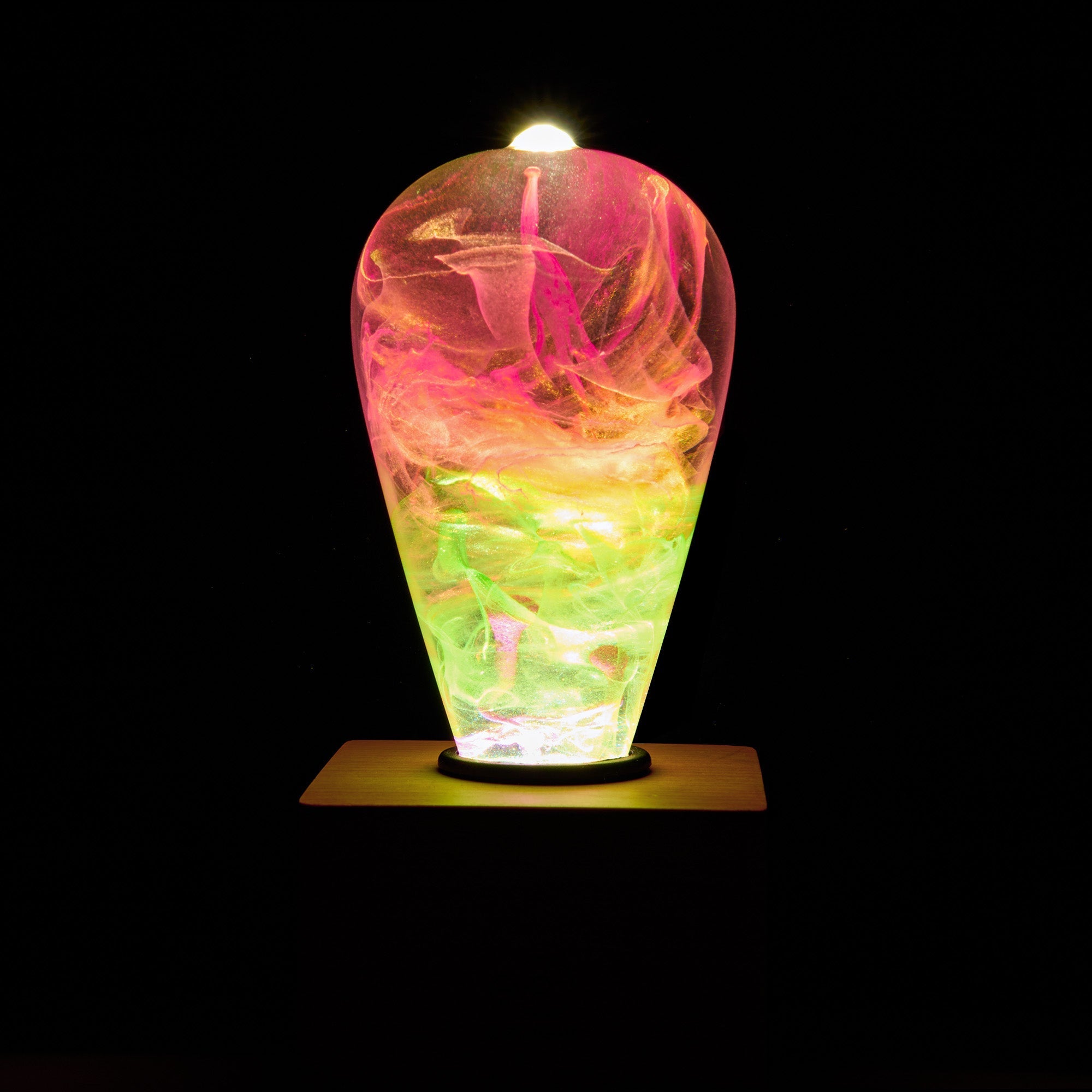 EP Light - Coral glowing with vibrant, handcrafted eco-resin design, energy-saving LED, perfect for unique lighting ambiance.