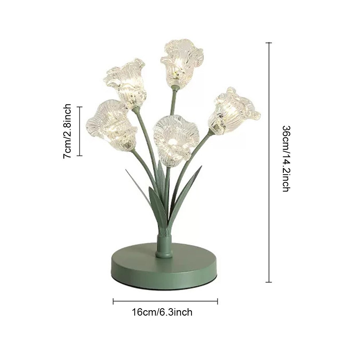 Floral Glass Lamp - XENTAR