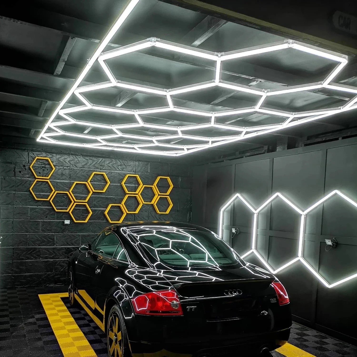 LED Hexagon Light brightens spaces with dynamic hexagonal LED panels, perfect for modern and creative environments.