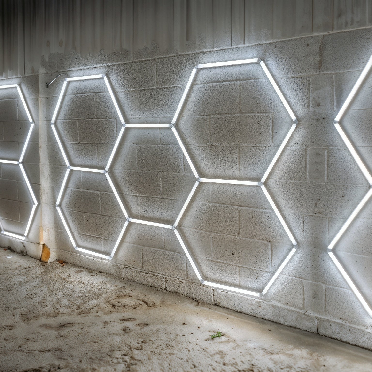 LED Hexagon Light brightens your walls with modern geometric design and sleek white LED illumination.