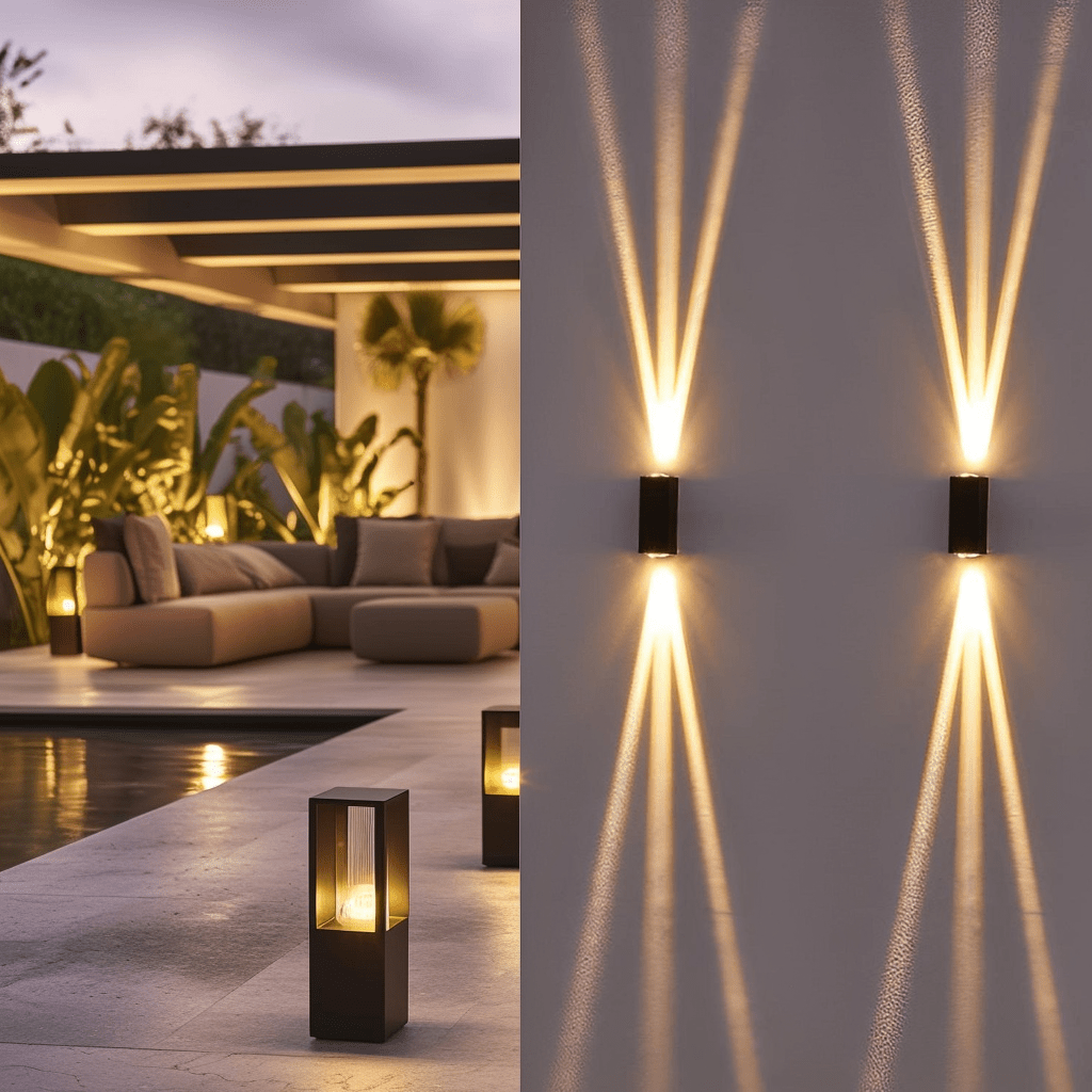 LED Waterproof Outdoor 3 Beams Wall Light - XENTAR