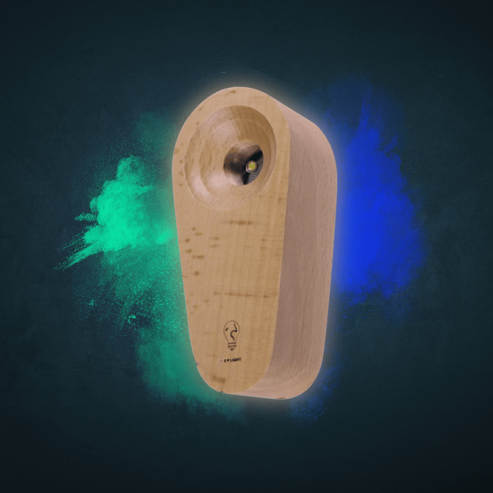 LED Wood Light Base with touch-dimming, rechargeable battery, and premium wood for stylish, soft illumination up to 20 hours.