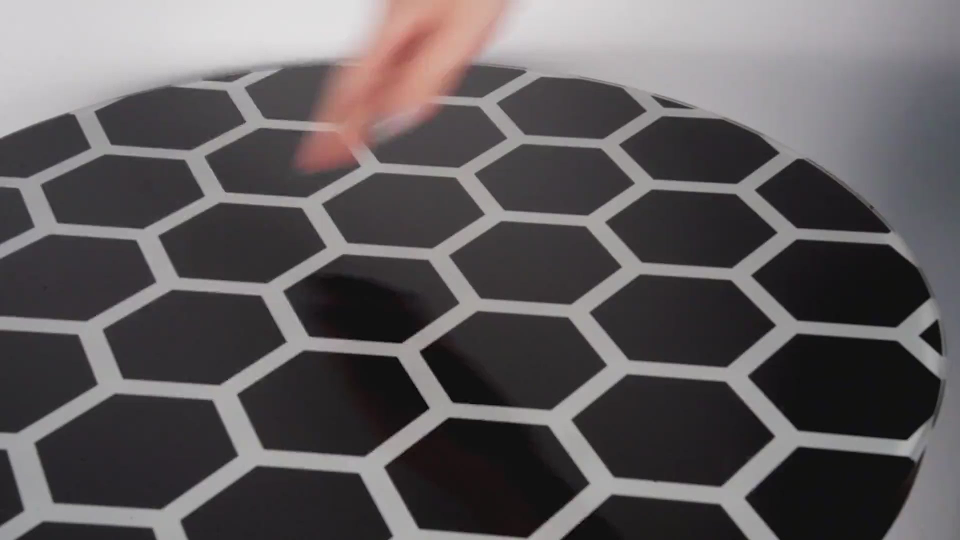 Load video: Touch-sensitive LED coffee table with interactive lighting reacting to hand gestures, used as modern smart furniture in a living room