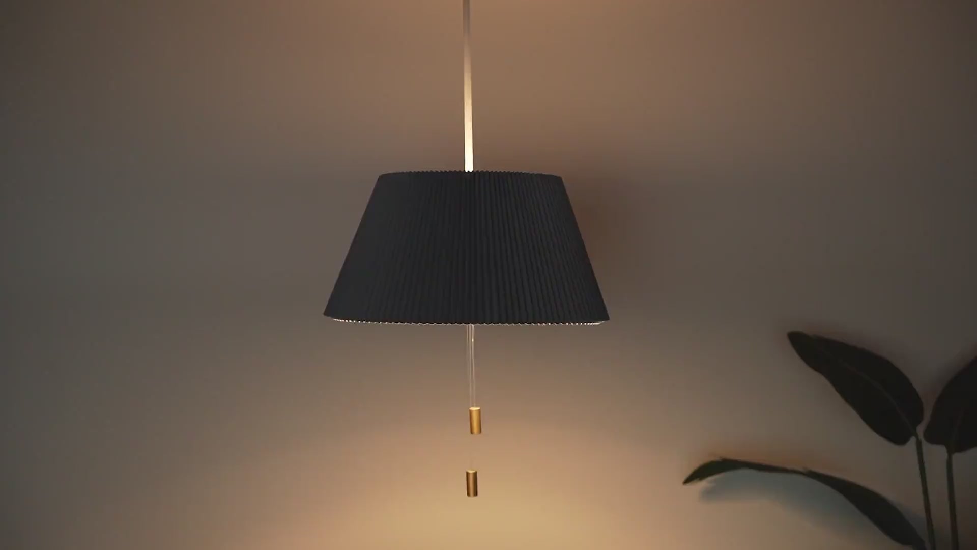 Load video: Shape-changing pendant lamp with adjustable design, suspended from ceiling and forming different sculptural lighting configurations
