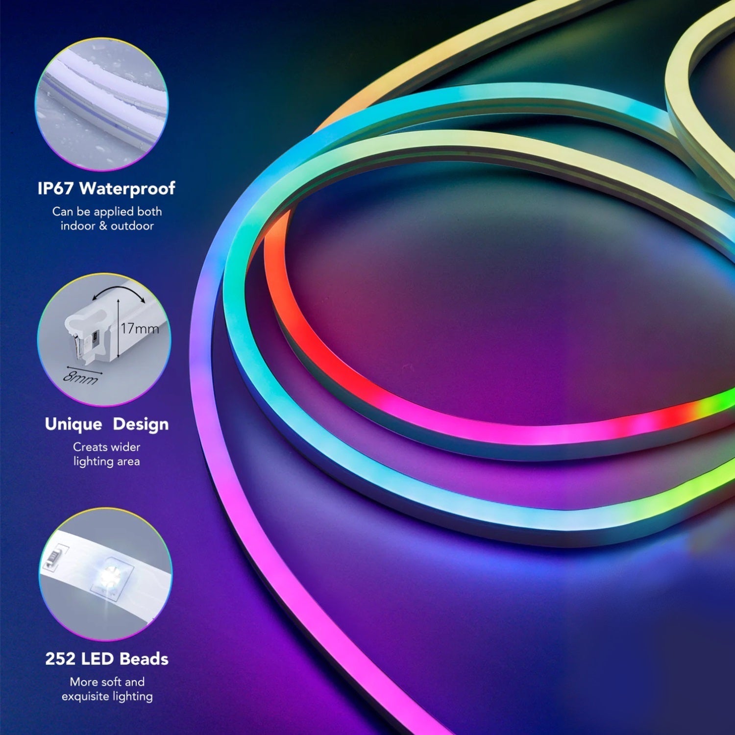 Smart Neon Sign Light, Flexible DIY Neon Strip Light - XENTAR