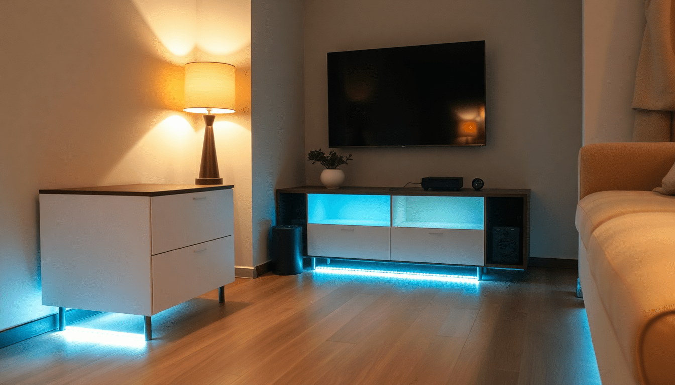 Illuminated Furniture Footprints: Floor-Level Smart Lighting to Anchor Multifunctional Furniture in Small Homes