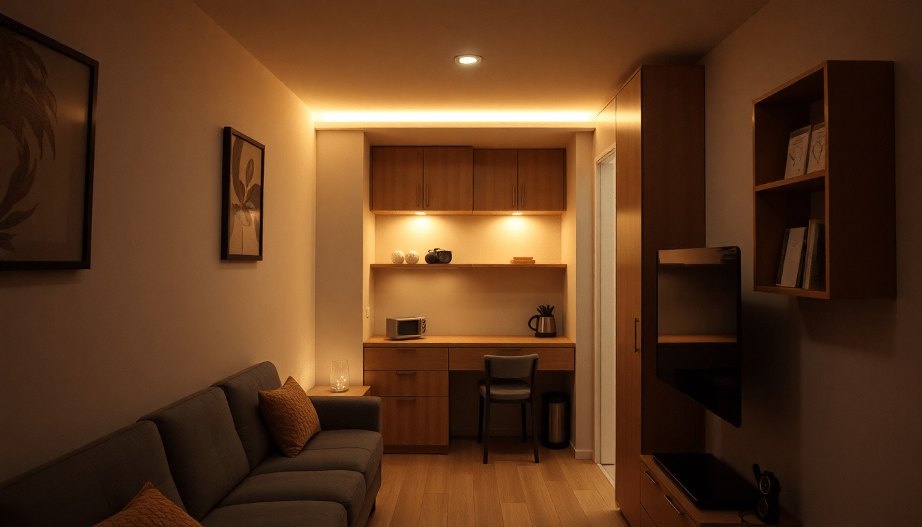 Micro-Apartment Lighting Architecture: Modular Ambient Layers, Daylight-Mimicking LEDs, and Adaptive Smart Controls