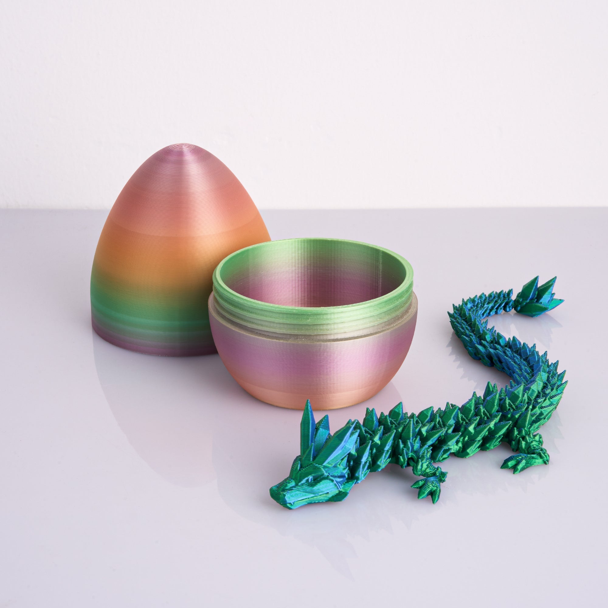3D Dragon Eggs with Poseable Dragons – Set of 2 - XENTAR