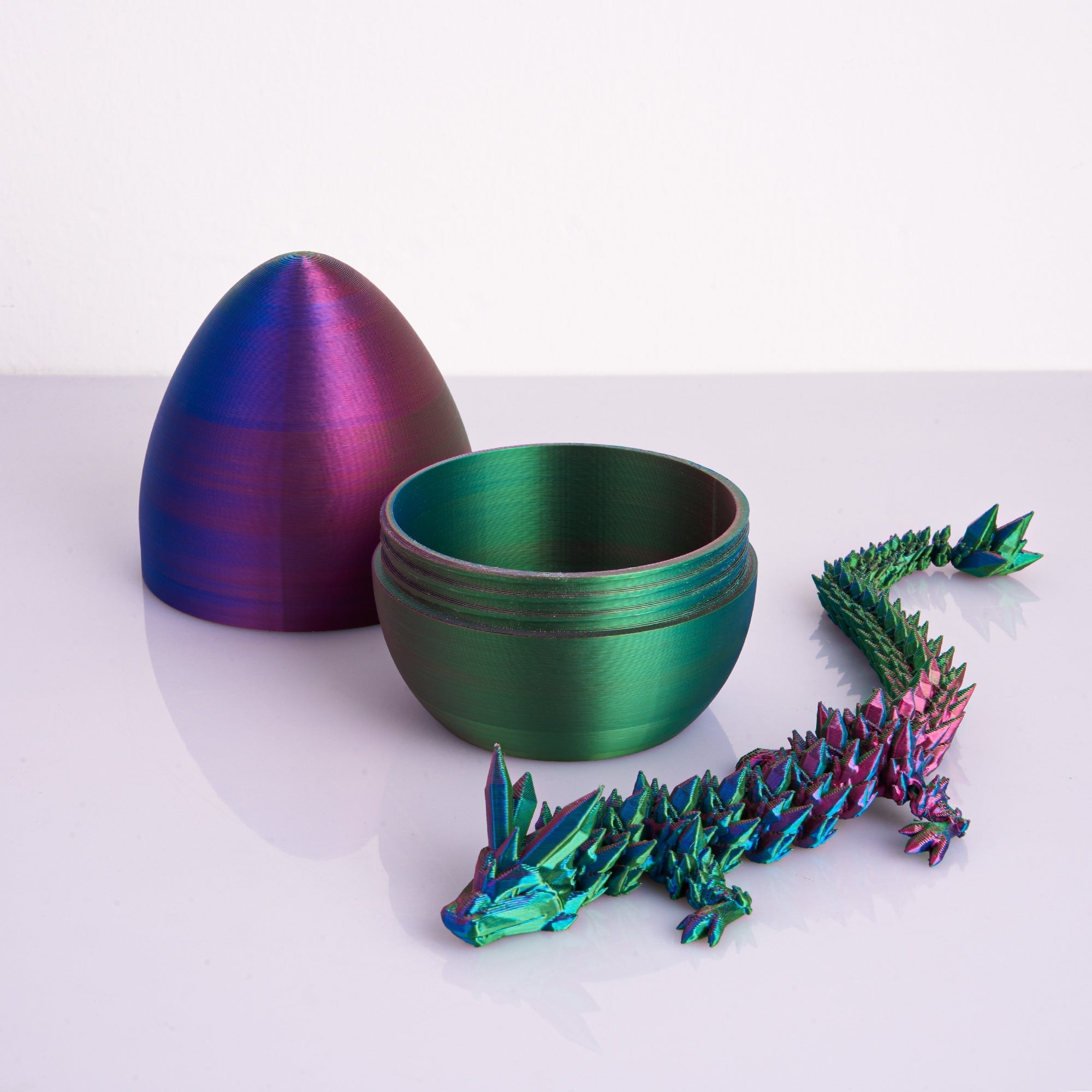 3D Dragon Eggs with Poseable Dragons – Set of 2 - XENTAR