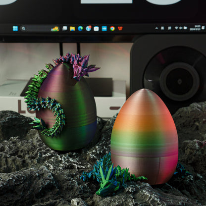 3D Dragon Eggs with Poseable Dragons – Set of 2 - XENTAR