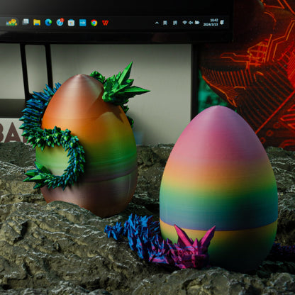 3D Dragon Eggs with Poseable Dragons – Set of 2 - XENTAR
