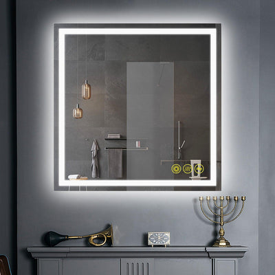 GlareGuard Anti-Fog Bathroom Led Mirror Backlit Illuminated Mirror Touch Switch Dimmable