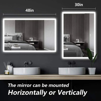 Compact Edge Glow LED Bathroom Mirror