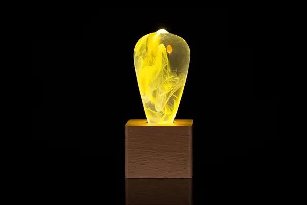 EP Light - Aquaria radiant eco-resin lamp with ocean-inspired unique LED glow for calming, vibrant home ambiance