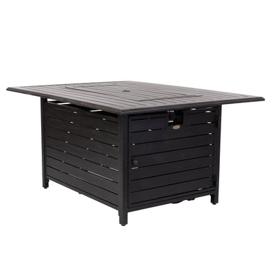 Longmont 48" Rectangular Aluminum Convertible Gas Fire Pit Table