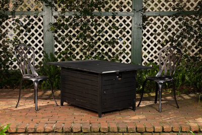 Longmont 48" Rectangular Aluminum Convertible Gas Fire Pit Table