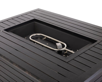 Longmont 48" Rectangular Aluminum Convertible Gas Fire Pit Table