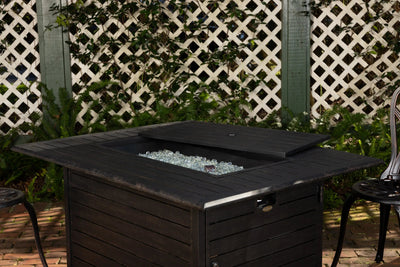 Longmont 48" Rectangular Aluminum Convertible Gas Fire Pit Table