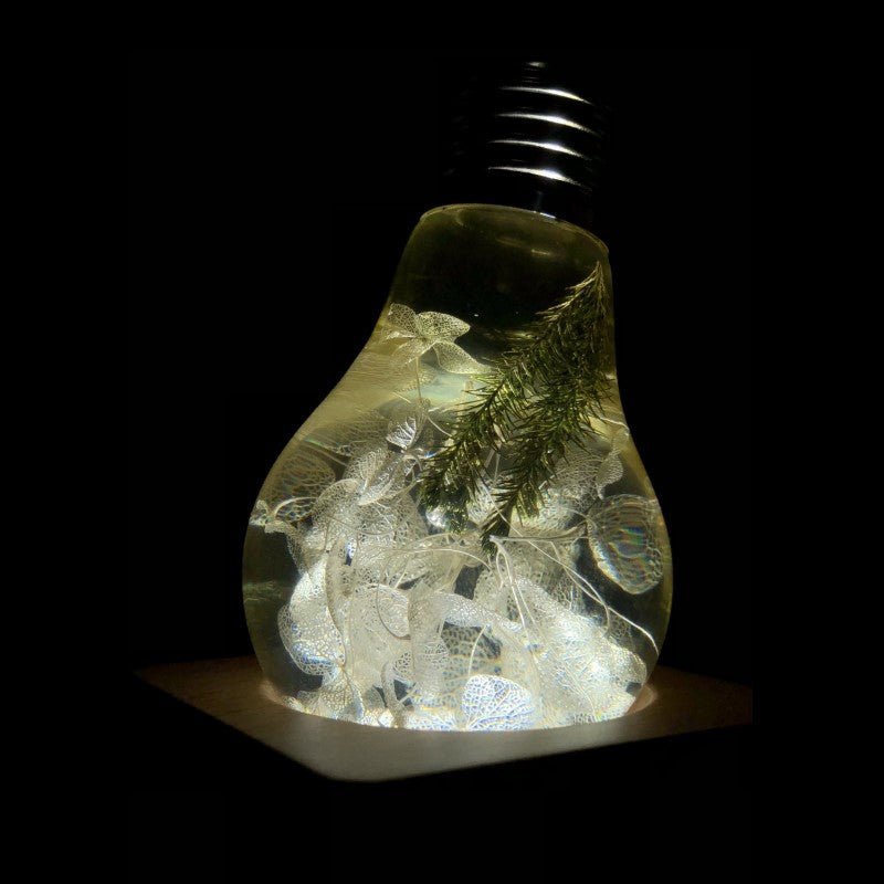 EP Light - Yellow Hydrangea LED lightbulb with unique handcrafted floral design brightening your home with energy-saving charm.