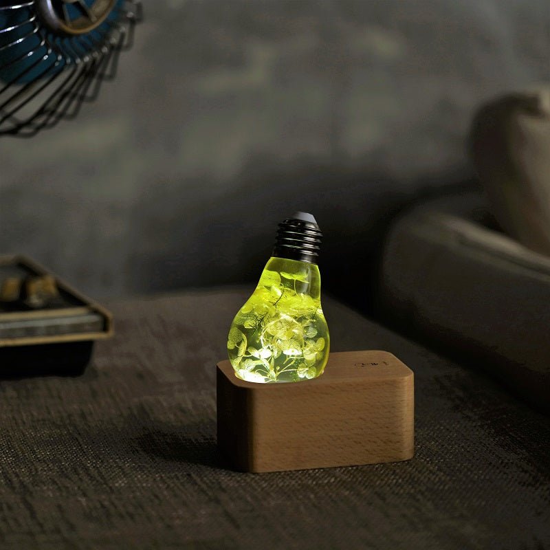EP Light - Yellow Hydrangea handcrafted LED bulb with unique floral design brightening any room with warm yellow glow.