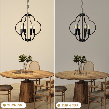 Farmhouse Candle Chandelier Light Fixture - XENTAR