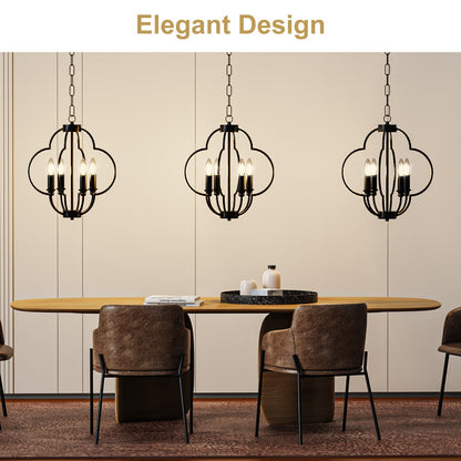 Farmhouse Candle Chandelier Light Fixture - XENTAR