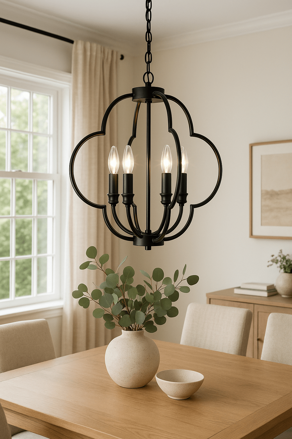 Farmhouse Candle Chandelier Light Fixture - XENTAR